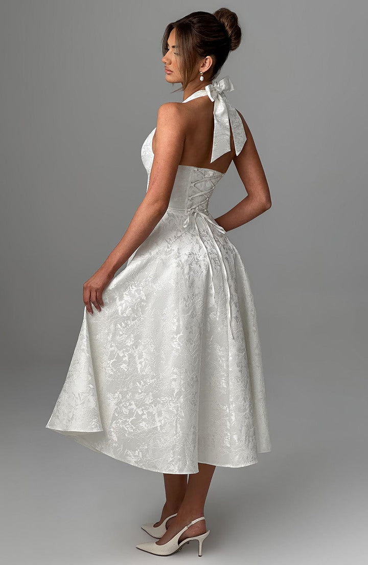 Clara | Women Wedding Guest Halter Midi Dress - Elle Zürich