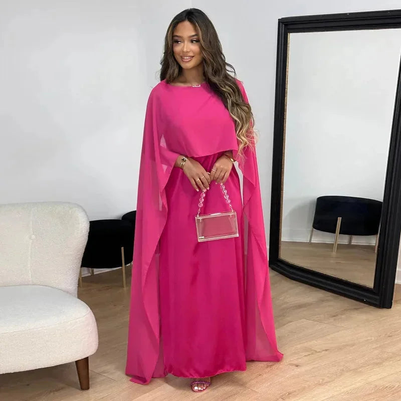 Brooklyn | Women Wedding Guest Cape Maxi Dress - Elle Zürich