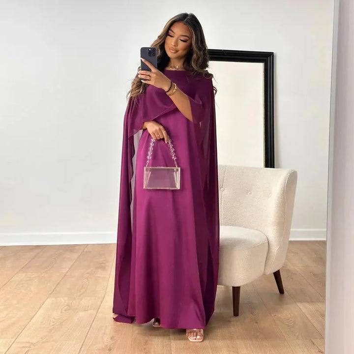 Brooklyn | Women Wedding Guest Cape Maxi Dress - Elle Zürich