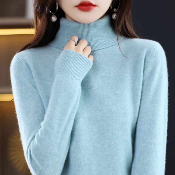 Michelle | Women’s Winter Classic Turtleneck Knit Sweater - Elle Zürich