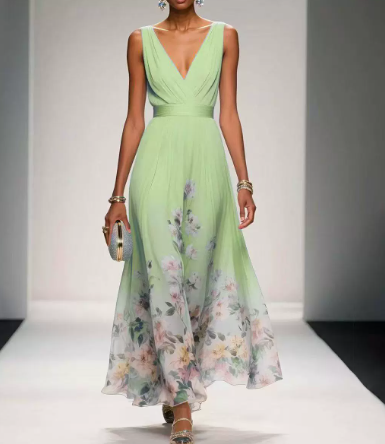 Martina | Damen Blumenmuster Kleid für Hochzeitsgäste - Elle Zürich