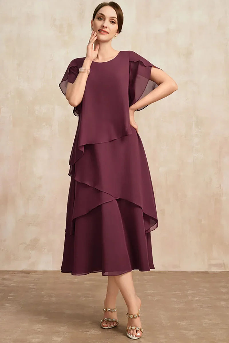 Doris | Damen Weiches Klassisches Chiffon Kleid - Elle Zürich