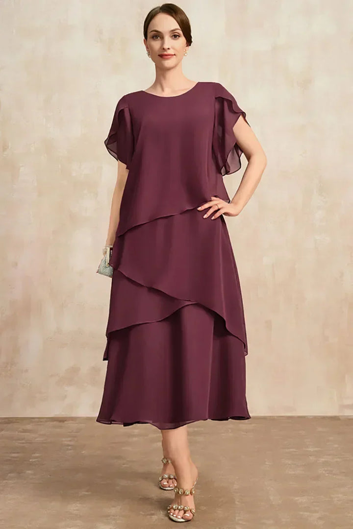 Doris | Damen Weiches Klassisches Chiffon Kleid - Elle Zürich