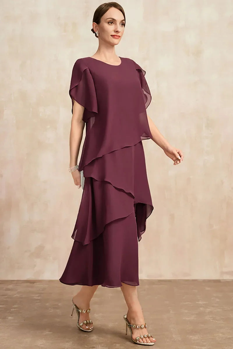 Doris | Damen Weiches Klassisches Chiffon Kleid - Elle Zürich