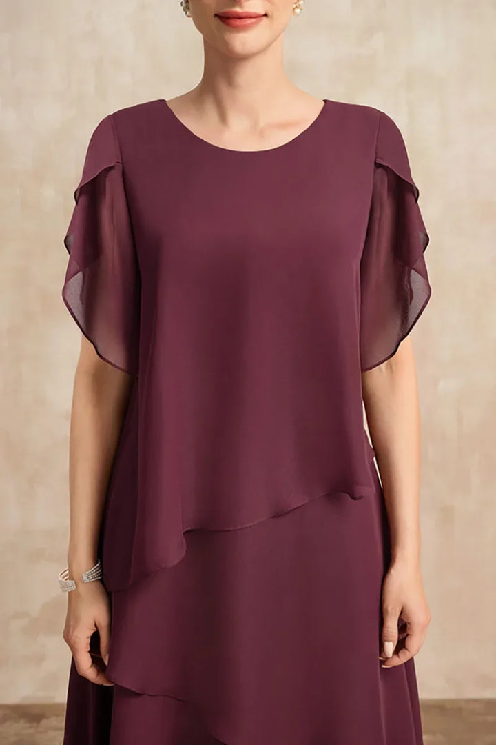 Doris | Damen Weiches Klassisches Chiffon Kleid - Elle Zürich