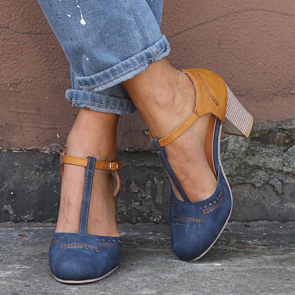 Pauline | Damen Frühlings-Mary Janes mit Chunky-Heelv - Elle Zürich