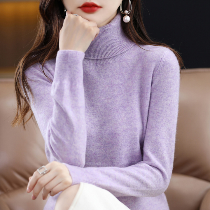 Michelle | Women’s Winter Classic Turtleneck Knit Sweater - Elle Zürich