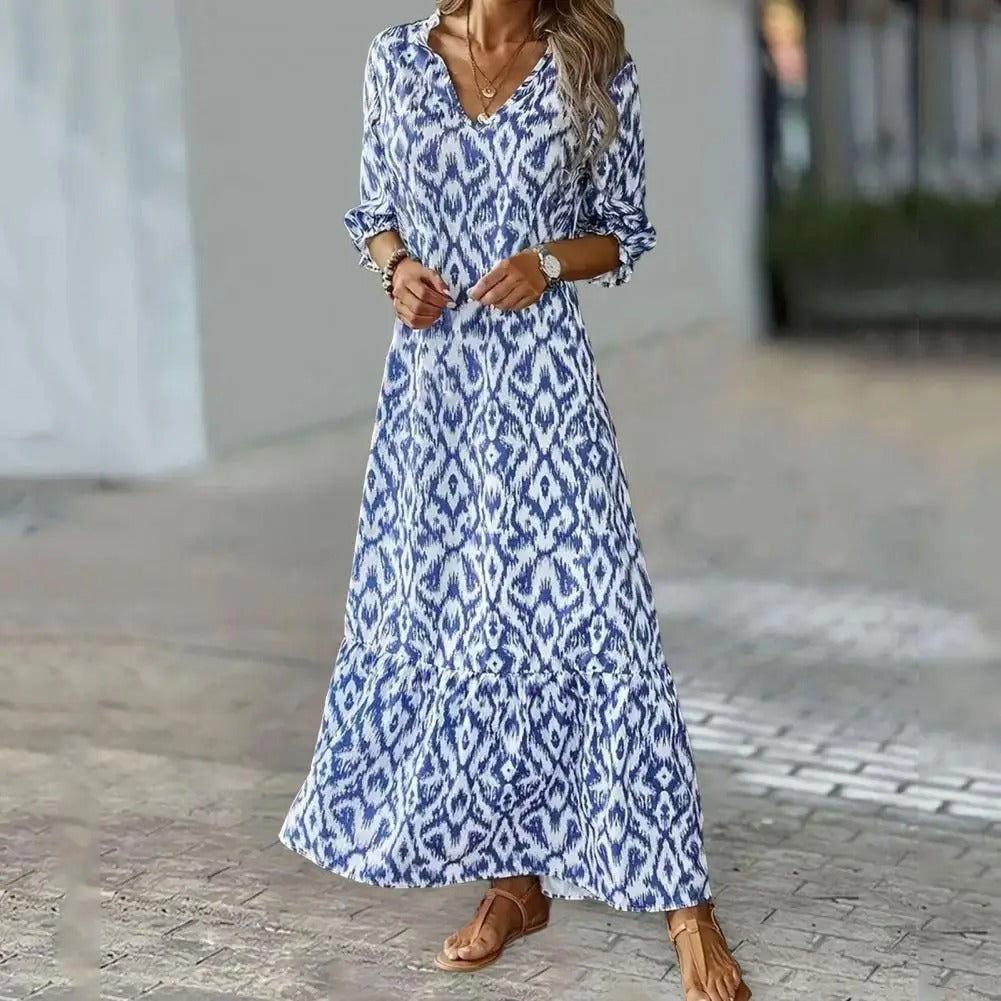 Eleanor | Women’s Summer Elegant Cut Maxi Dress - Elle Zürich