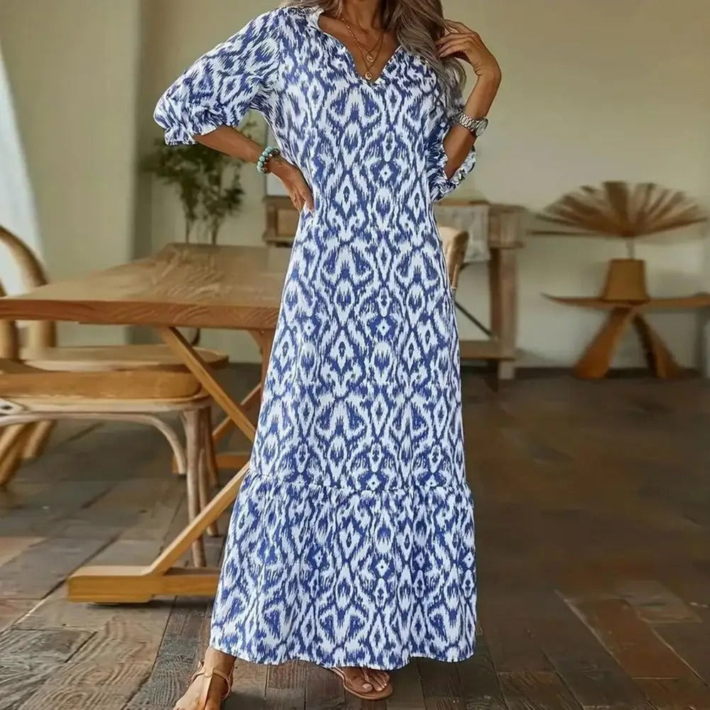 Eleanor | Women’s Summer Elegant Cut Maxi Dress - Elle Zürich