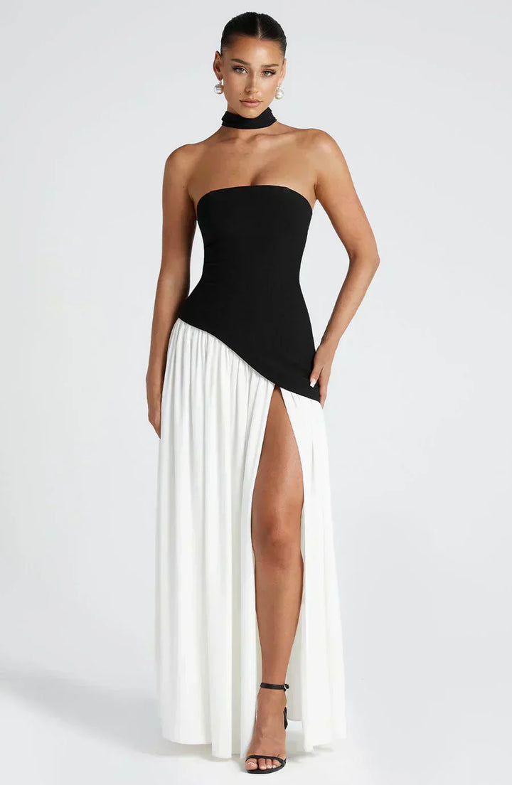 Fiona | Women Wedding Guest Asymmetric Maxi Dress - Elle Zürich