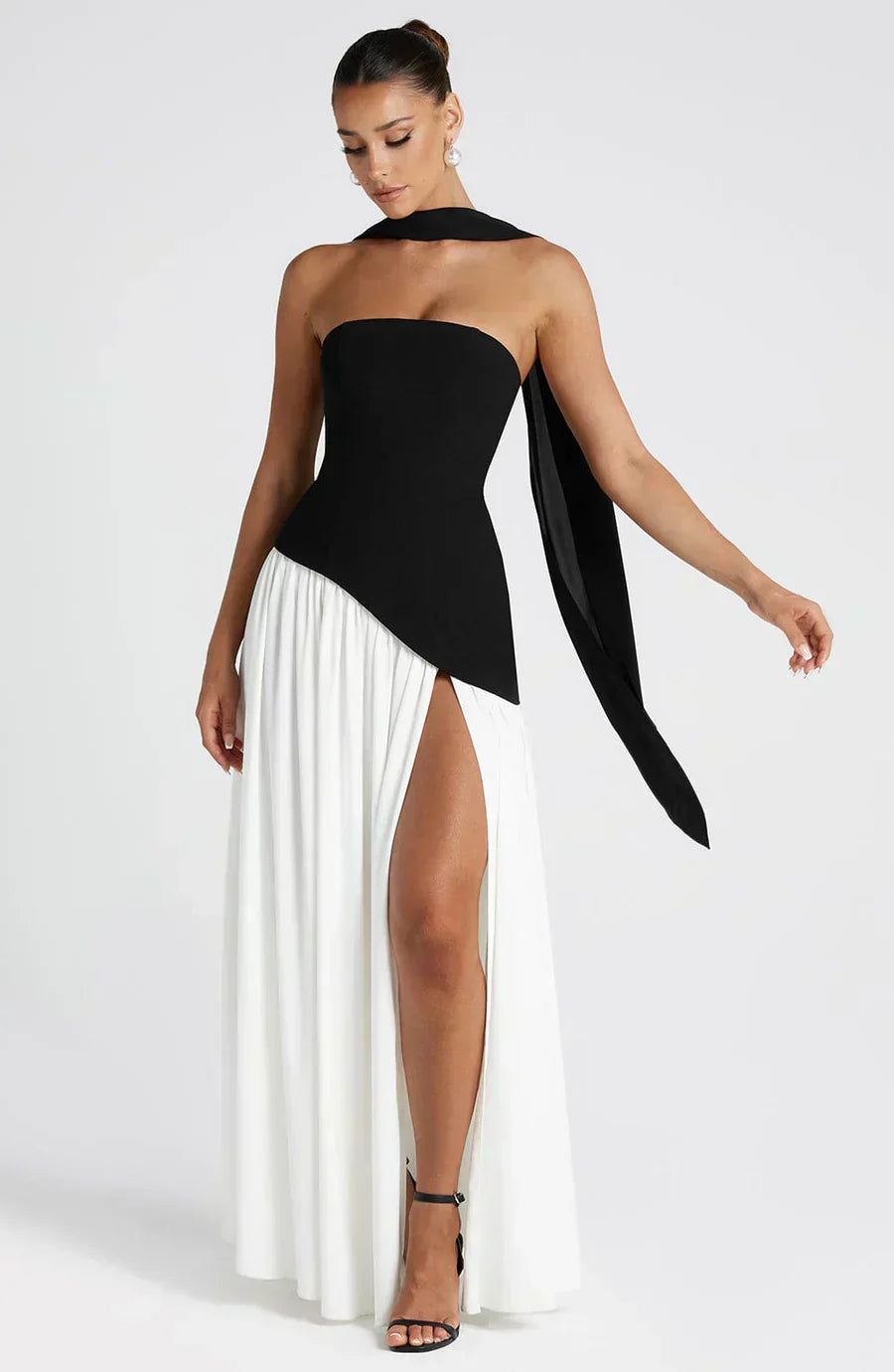 Fiona | Women Wedding Guest Asymmetric Maxi Dress - Elle Zürich