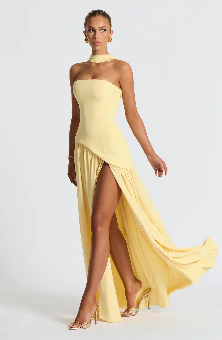 Fiona | Women Wedding Guest Asymmetric Maxi Dress - Elle Zürich
