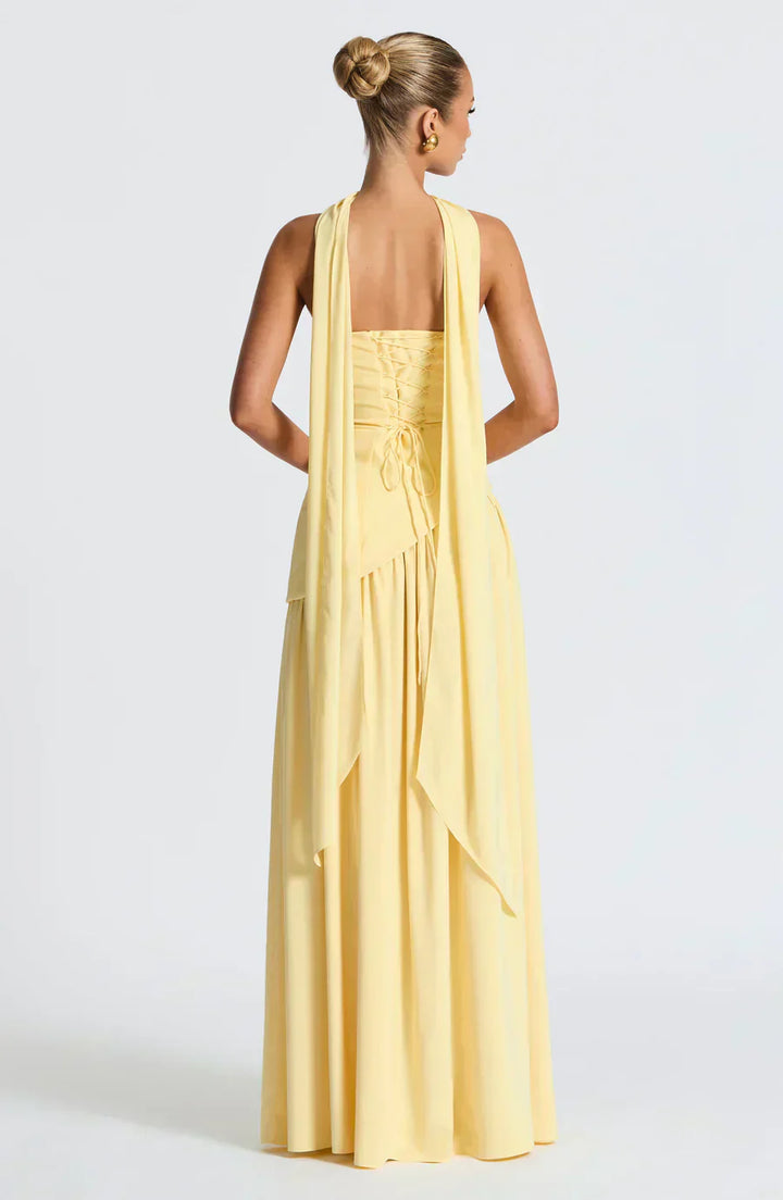Fiona | Women Wedding Guest Asymmetric Maxi Dress - Elle Zürich
