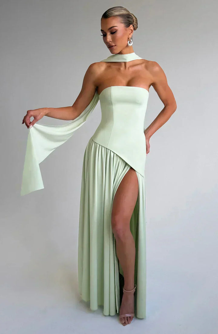 Fiona | Women Wedding Guest Asymmetric Maxi Dress - Elle Zürich