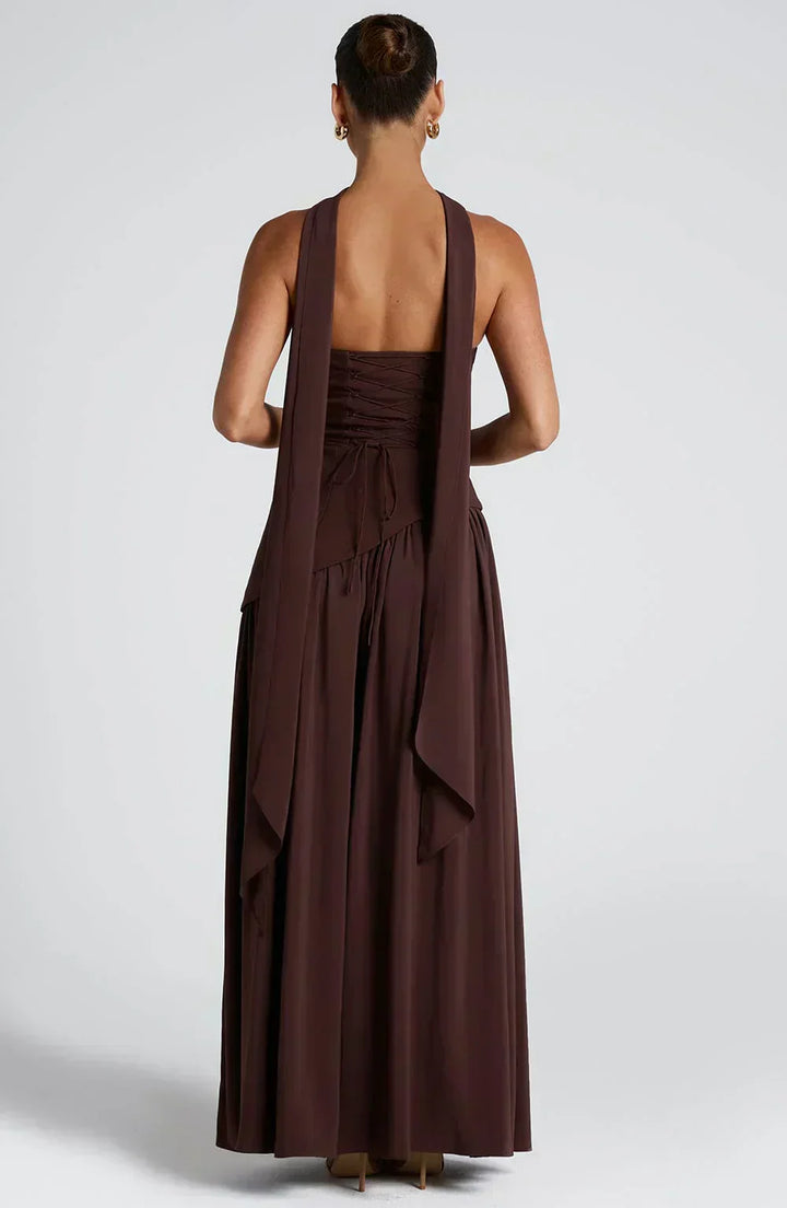Fiona | Women Wedding Guest Asymmetric Maxi Dress - Elle Zürich