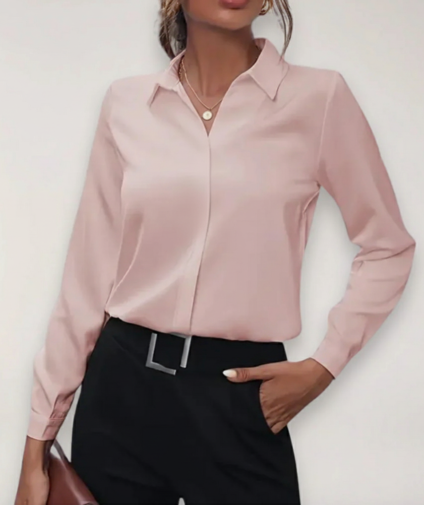 Brooklyn | Women’s Elegant Tailored Button-Up Work Blouse - Elle Zürich