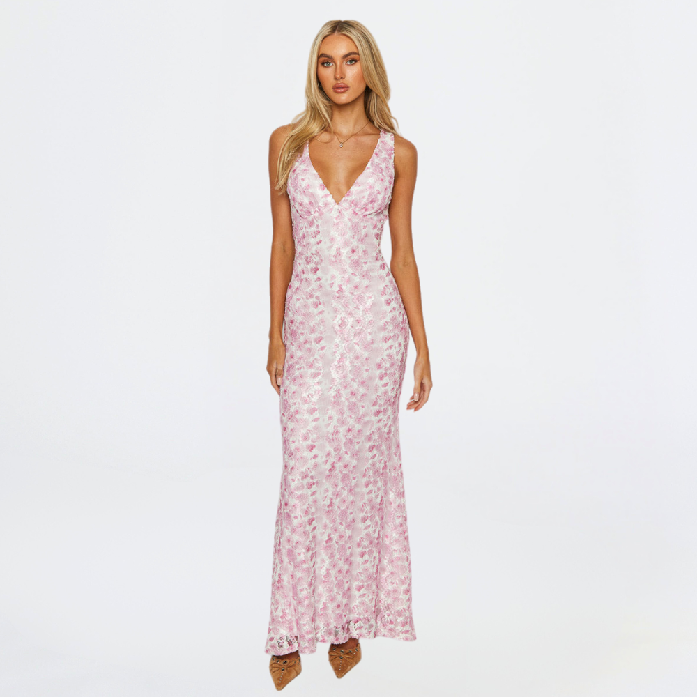 Anna | Damen Kleid mit Blumenmuster für Hochzeitsgäste - Elle Zürich