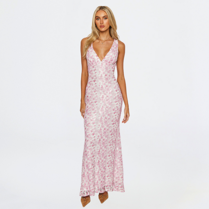 Anna | Damen Kleid mit Blumenmuster für Hochzeitsgäste - Elle Zürich