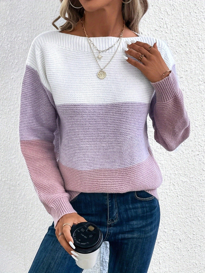 Lena | Stilvoller Damen Strickpullover mit langen Ärmeln - Elle Zürich