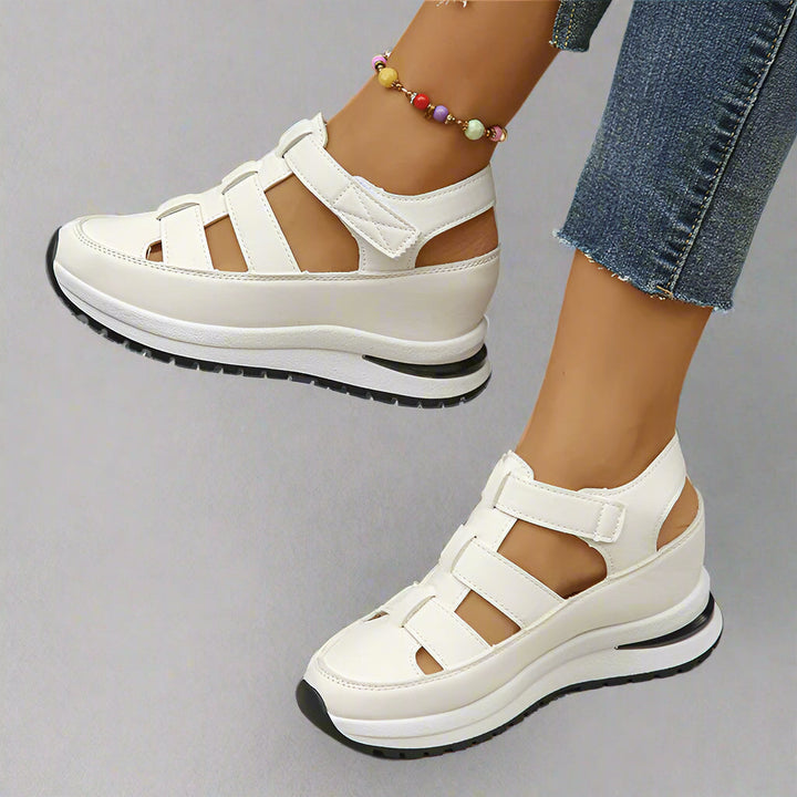 Hanna | Damen Frühling Plateau-Sneakers mit Cutout-Design - Elle Zürich