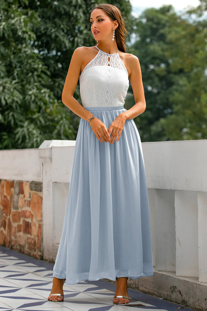 Claire | Women Wedding Guest Halter Maxi Dress - Elle Zürich