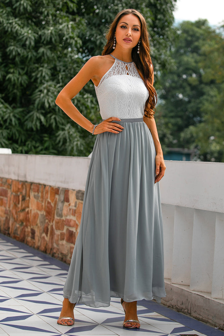 Claire | Women Wedding Guest Halter Maxi Dress - Elle Zürich