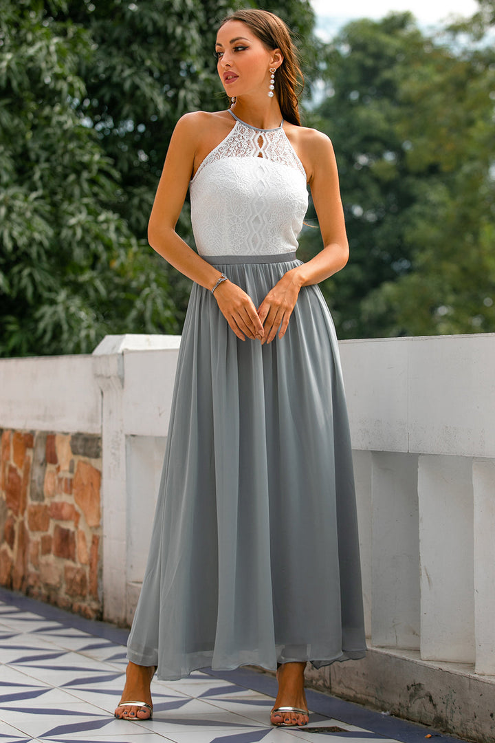 Claire | Women Wedding Guest Halter Maxi Dress - Elle Zürich