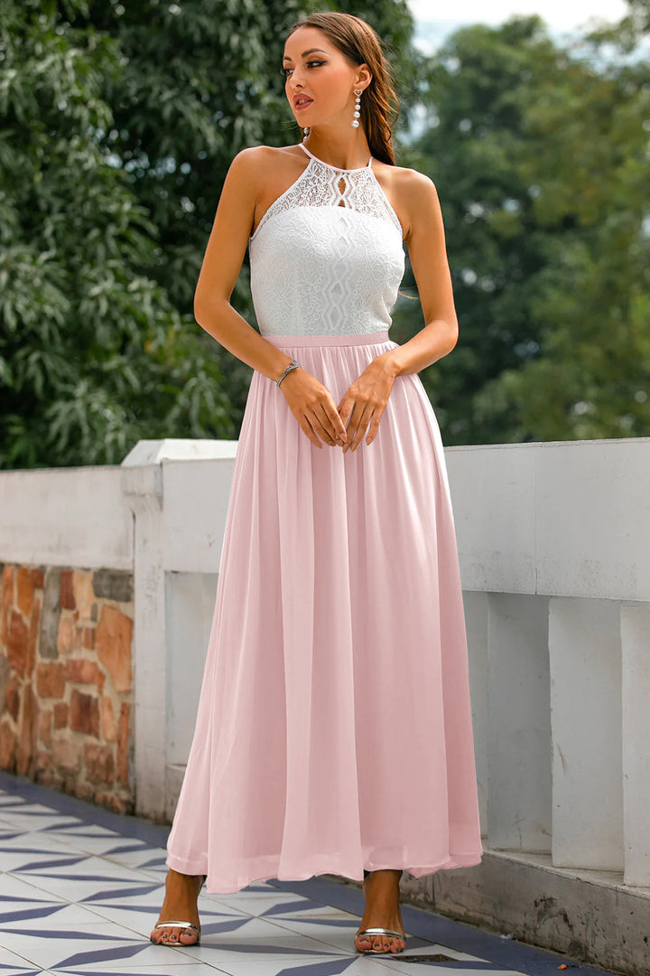 Claire | Women Wedding Guest Halter Maxi Dress - Elle Zürich