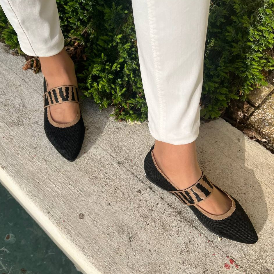 Pauline | Damen Frühlings Ballerinas mit Riemen im Freizeitstil - Elle Zürich