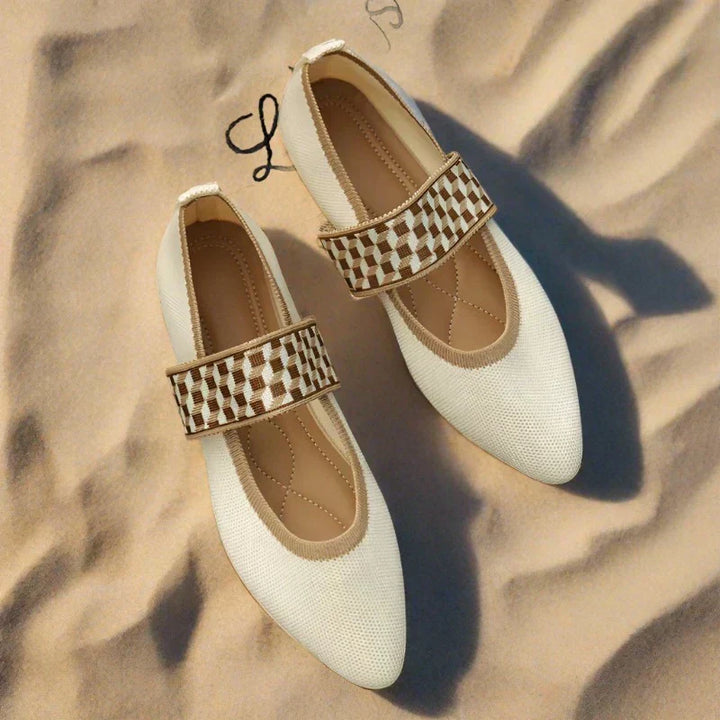 Pauline | Damen Frühlings Ballerinas mit Riemen im Freizeitstil - Elle Zürich
