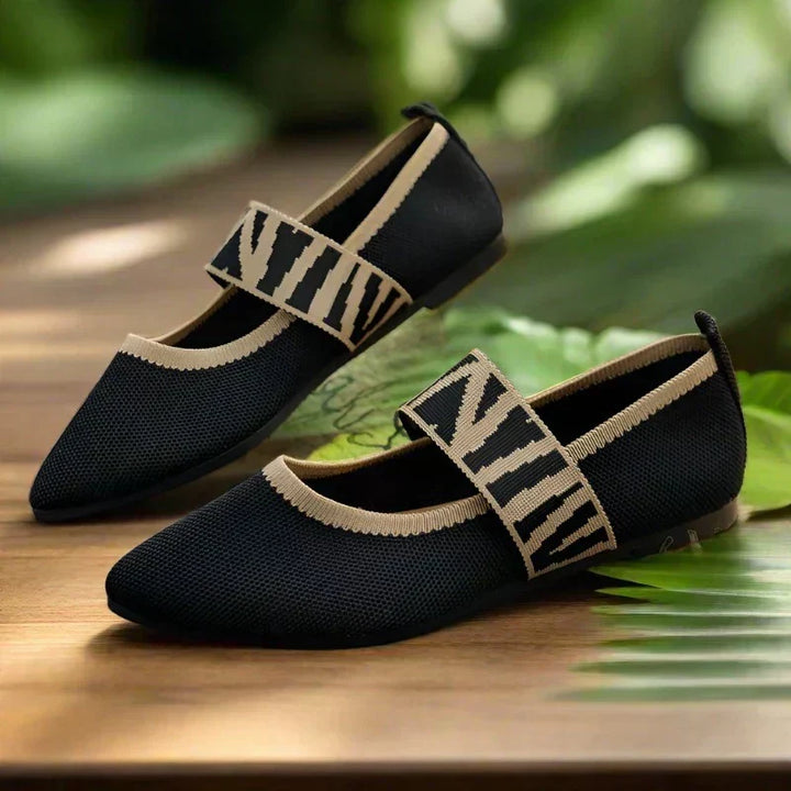 Pauline | Damen Frühlings Ballerinas mit Riemen im Freizeitstil - Elle Zürich