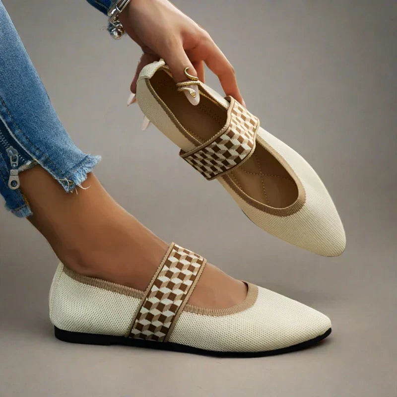 Pauline | Damen Frühlings Ballerinas mit Riemen im Freizeitstil - Elle Zürich