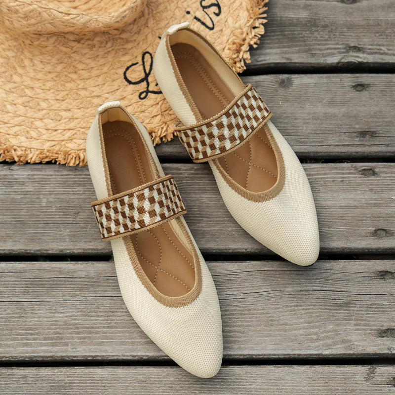 Pauline | Damen Frühlings Ballerinas mit Riemen im Freizeitstil - Elle Zürich