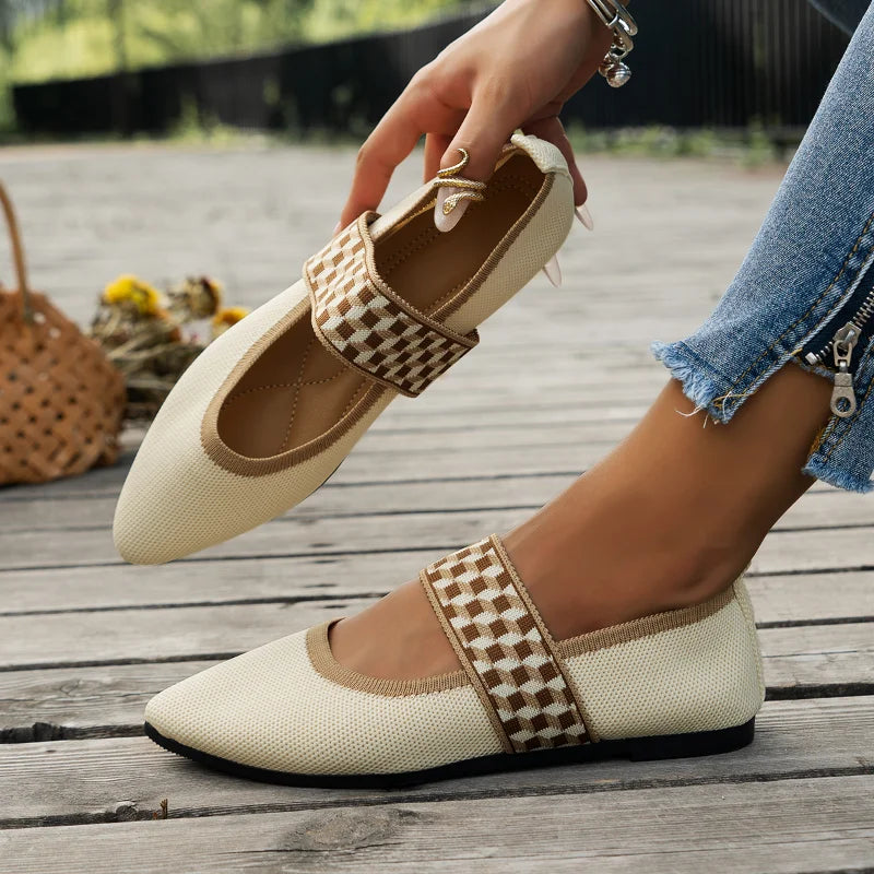 Pauline | Damen Frühlings Ballerinas mit Riemen im Freizeitstil - Elle Zürich