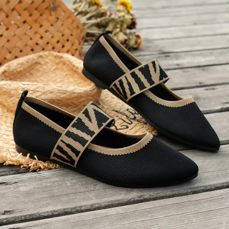 Pauline | Damen Frühlings Ballerinas mit Riemen im Freizeitstil - Elle Zürich