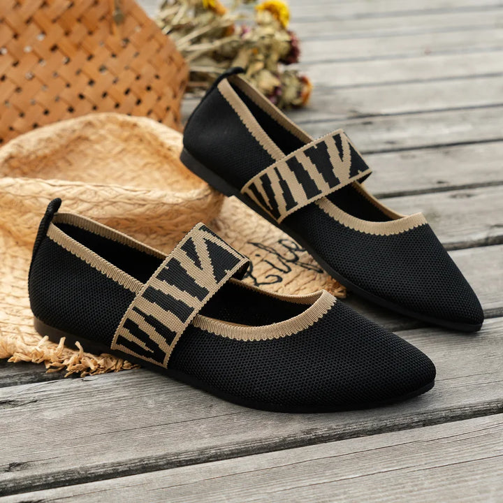 Pauline | Damen Frühlings Ballerinas mit Riemen im Freizeitstil - Elle Zürich