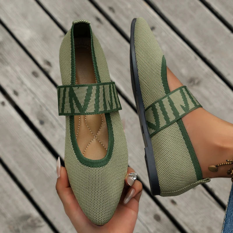Pauline | Damen Frühlings Ballerinas mit Riemen im Freizeitstil - Elle Zürich
