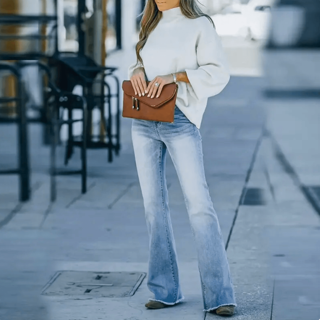 Dorothea | Damen Frühlings Jeans mit hoher Taille und geradem Schnitt - Elle Zürich